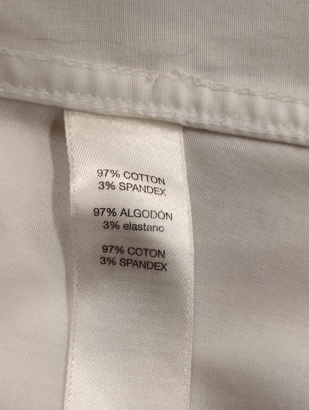 Chicos White Tunic Length Button Front Side Pocket Top Size 3 16/XL - Picture 9 of 12